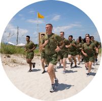 servicemembers jogging